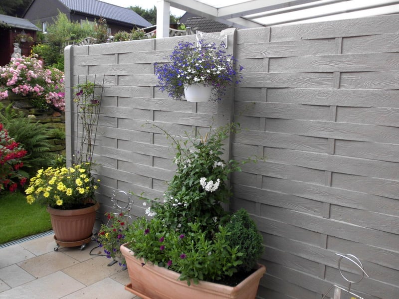 Clôture en béton 3D contemporaine brise vue moderne