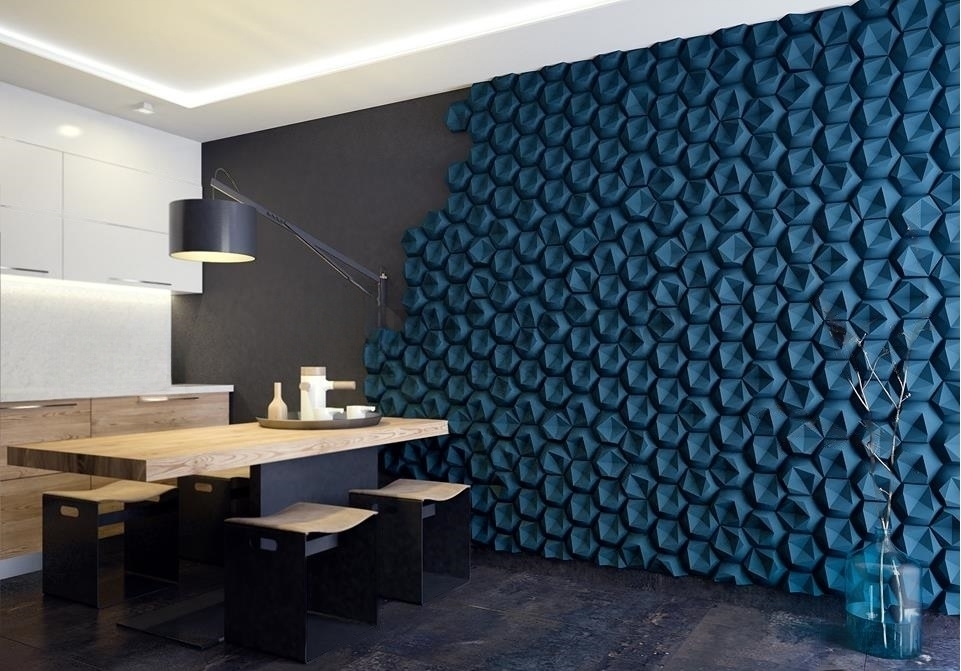 Plaquettes parement 3D intérieur moderne